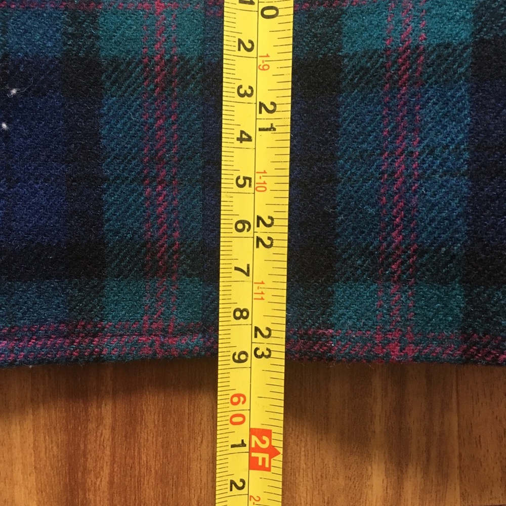 Pendleton wool vintage blue plaid blazer jacket S/M - Picture 8 of 9